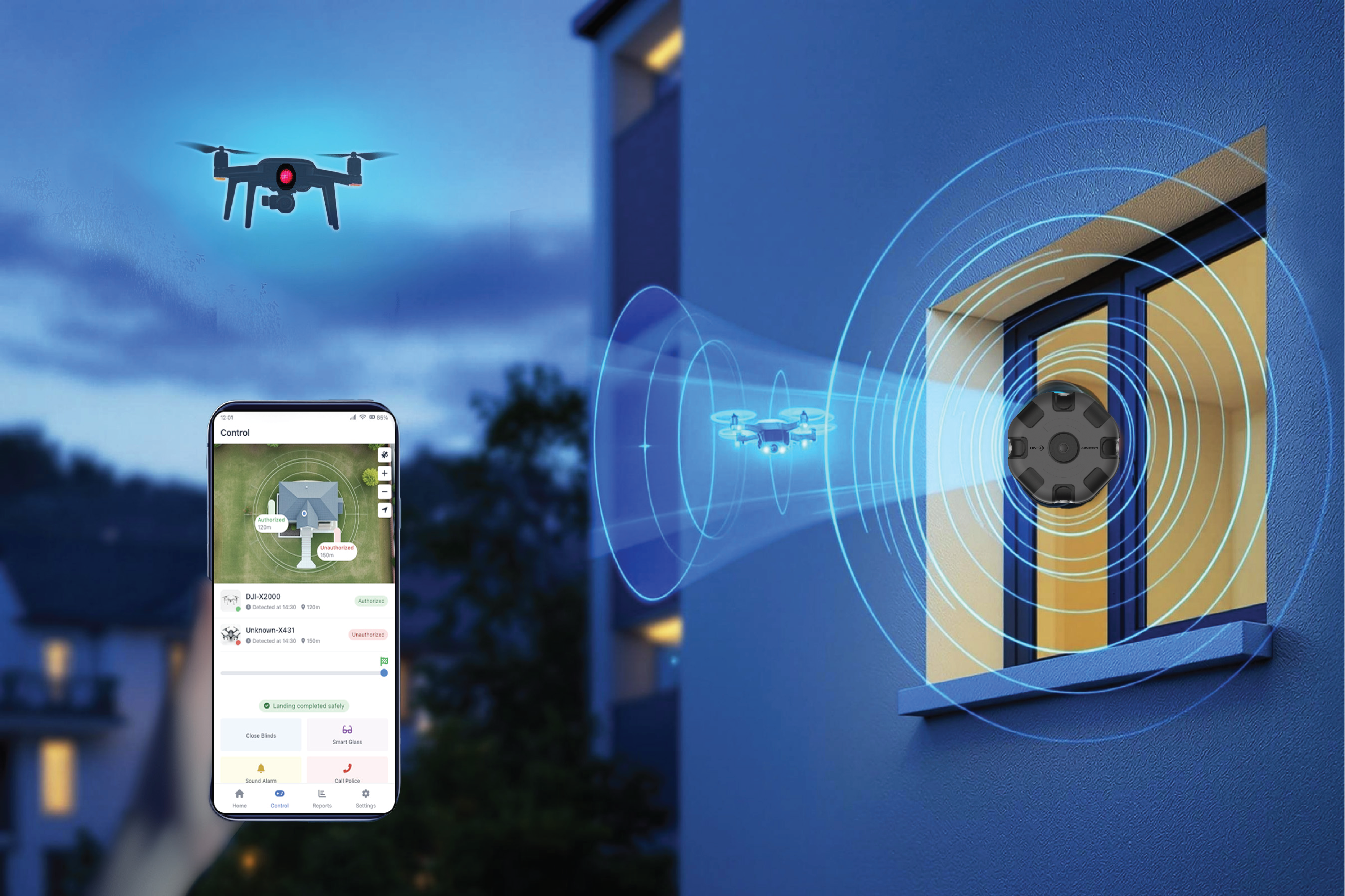 Linsol is developing a new device that lets you hear the sound of drones before they spy on you.
